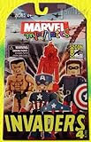 Diamond Select Toys Marvel Minimates 2009 SDCC San Diego ComicCon Exclusive Mini Figure 4Pack Invaders Captain America, Bucky, Human Torch Namor