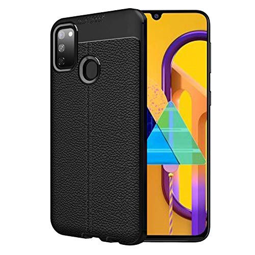 CEDO Back Cover for Samsung Galaxy M21 / M30s | Silicon Soft Flexible Leather Textured Shock Proof Bumper Auto Focus for