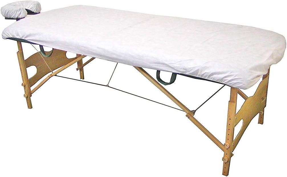 Lifesoft Disposable Fitted Massage Table Sheet Heavy Duty Facial Bed Cover, 10 Count