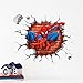 Spiderman 3D Cracked Children Themed Art Boy Room Wall Sticker Home Decal Dec...