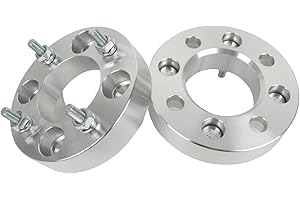 Kessocco Forged 1.25 inch 4x110mm Wheel Spacers Adapters with M10x1.25 Studs & 74mm Hub Bore Compatible with Yamaha Suzuki Rancher Foreman Rincon FourTrax 300, 2pcs Silver