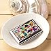 Mother of Pearl Design Engraved Metal Stainless Steel Cigarette Holder Case Storage Box (Patchwork)
