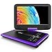 ieGeek 11.5" Portable DVD Player with SD Card/USB Port, 5 Hour Rechargeable Battery, Eye-protective Screen, Support AV-IN/ OUT, Region Free, Purple primary