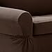 MAYTEX Pixel Ultra Soft Stretch 2 Piece Furniture Cover Sofa Slipcover, Chocolate