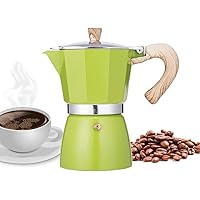 NARCE Stovetop Espresso Maker Moka Pot 3 Cup - 5oz| Green - Cuban Coffee Maker| Stove top coffee maker| Moka Italian…