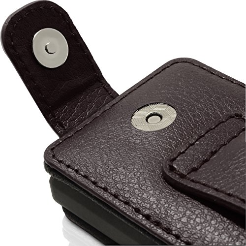 iGadgitz Black Leather Flip Case Cover for Sony Walkman NWZ-A15 NWZ-A17 NW-A25 NW-A27 8GB 16GB 32GB & 64GB with Detachable Carabiner + Belt Loop + Magnetic Closure + Screen Protector - Thumbnail 6