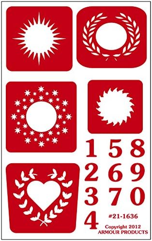 Armour Products Etch Over N Over Stencil, Reverse Numbers