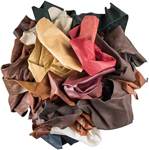 Kit & Leather Scraps Upholstery Leather (5 LB) & 3 "Genuine Snakeskin"