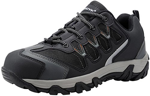 MODYF Steel Toe Cap Work Safety Shoes Reflective Casual Breathable Outdoor Boots Puncture Proof Footwear (8.5, Dark Grey) - Thumbnail 7