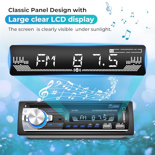 Car Stereo, CENXINY Car Radio Bluetooth Handsfree Calling Single Din Car Radio MP3/USB/SD/AUX/Compatible with Android and iOS