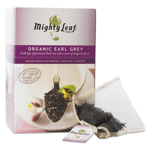 Mighty Leaf Tea Whole Leaf Tea Pouches, Organic Earl Grey, 15/Box by Mighty Leaf Tea