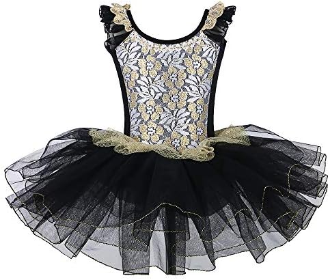 ZNYUNE Girls Ballet Dance Dresses Lace/Overlay Rhinestone Kids Dancewear Leotards tutu dresses Custume