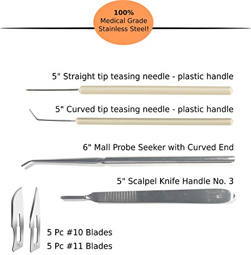 20 Piece Anatomy and Biology Lab Dissection Kit with Scalpel Blades - Thumbnail 3
