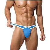 KAREN SPACE Mens Pouch Thong Sexy And Fashion Underwear, Ice Silk T-Back Thongs Athletic Supporter