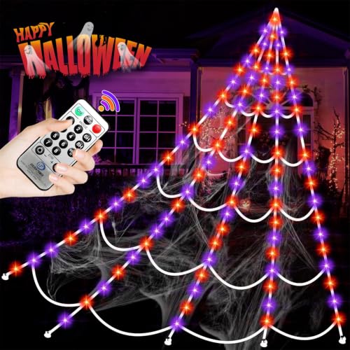Halloween Spider Web Lights Decorations