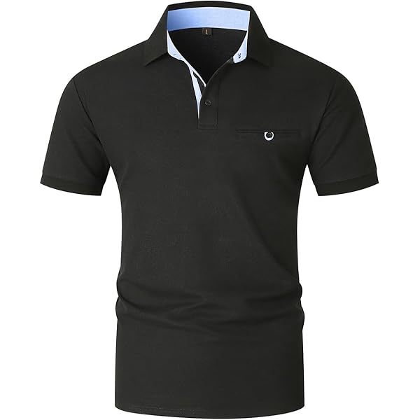 Zoofly Mens Polo Shirts Short Sleeve Comfortable Breathable Golf