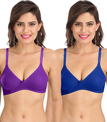 Ossirrio Women's Everyday Non Padded Non Wired 3/4th Coverage T-Shirt Bra with Free Transparent Strap