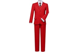Visaccy Boys Formal Suit Slim Fit Dress Clothes Ring Bearer Outfit Tuxedo Suits,Adjustable Waist