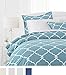 Amazon Brand – Pinzon 300 Thread Count 100% Cotton Percale Duvet Cover Set - Twin, Spa Blue