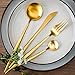 Morgiana Matte Gold 4-Piece 18/10 Stainless Steel Flatware Cutlery Set