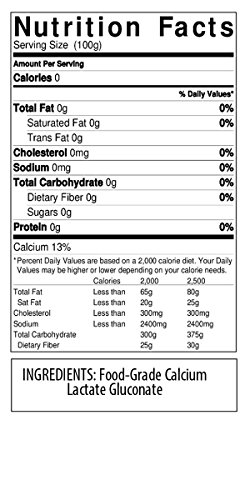 CALCIUM LACTATE GLUCONATE FOR MOLECULAR GASTRONOMY | KOSHER CERTIFIED & FOOD GRADE ( 14 OZ)