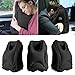 HOMCA Travel Pillow, Portable Head Neck Rest Inflatable Pillow from, Design for Airplanes, Cars, Buses, Trains, Office Napping, Camping - Includes Free Eye Mask (Black)
