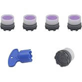 OZXNO 1 Set 16.5mm Faucet Filter Restrictor Faucet Aerator Wrench Restrictor Replacement Parts for Bathroom or Kitchen (1&times;Aerator Key, 5&times;Tap Aerators)