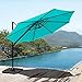 COBANA 10ft Cantilever Offset Patio Umbrella with Vertical Tilt and 360 Degree Rotation Function, Blue