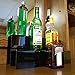 KegWorks 2 Tier Liquor Bottle Step Shelf - Black Acylic - 18 Inches Long