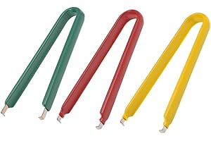 uxcell IC Puller Chip Extractor Stainless Steel with Insulated Vinyl Grip Green Red Yellow 3 Pack