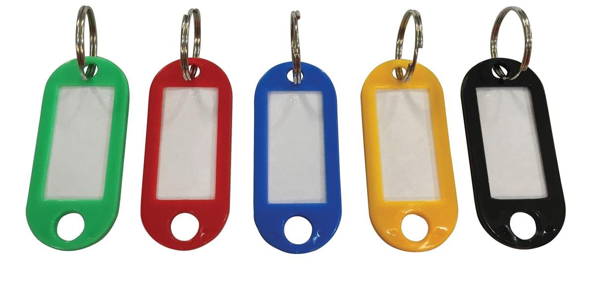 5 Star Facilities Key Hanger Standard with Fob Black 50x22mm [Pack 100]