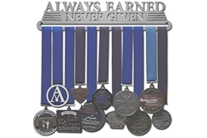 Allied Medal Hangers - Always Earned Never Given (Compact) - Multiple Medal Awards Holder Display Rack