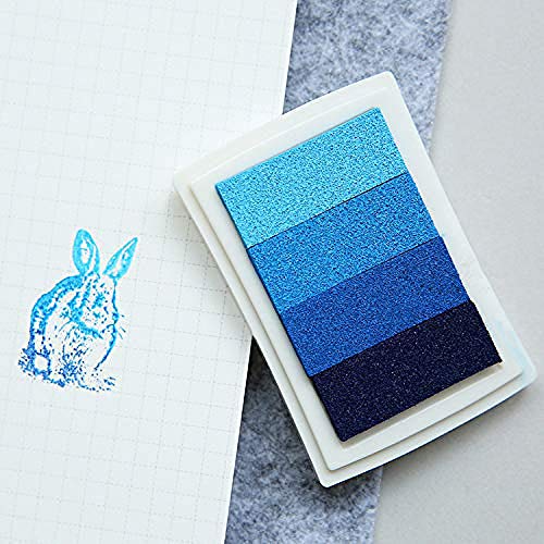 Ink Stamp Pads, Finger Print Craft Stamp Pads, Washable Ink Pads Rainbow Set of 6 DIY Multicolor Craft Stamp Pad Washable 24 Colors-Pink, Yellow, Purple, Coffee, Green, Blue