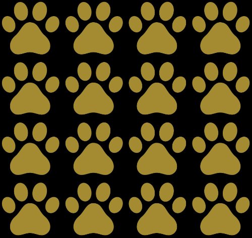 Yadda-Yadda Design Co. Dog Paw Prints - Matte Finish Vinyl Decal Sticker for Walls, Electronics (Color Variations Available) (MATTE GOLD, 16)