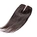 Beata Hair Middle Part Closure Straight - Natural-looking Lace Closure with Baby Hair, 4x4inch Medium Brown Swiss Lace, 130% Density Natural Black Human Hair (18inch)