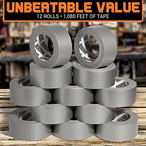 Lockport Silver Duct Tape 12 Roll Multi Pack 30 Yards x 2 Inch