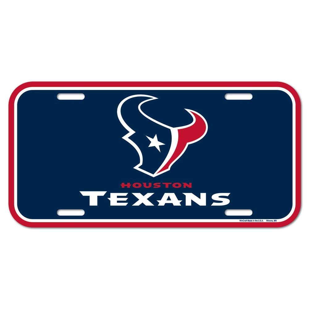Wincraft NFL Houston Texans License Plate, Team Color, One Size
