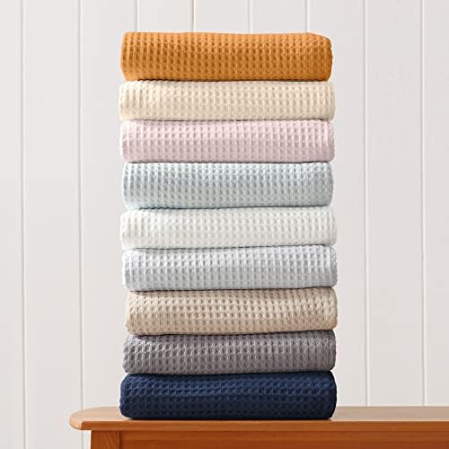 100 Cotton Waffle Weave Thermal Blanket. Super Soft Season Layering