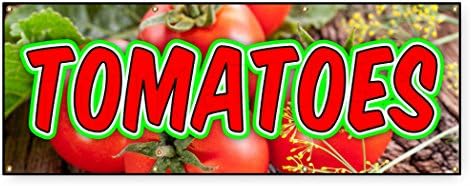 4 ft x 10 ft FRESH TOMATOES BANNER SIGN fruit stand produce farmer market u pick