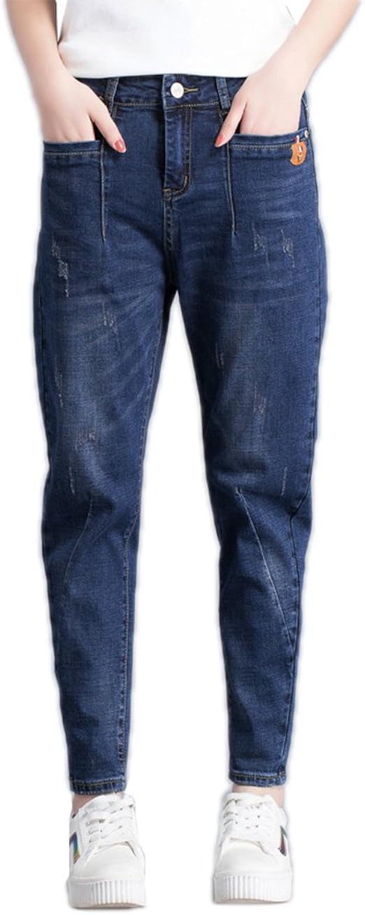 Amazon ストレッチ性で履きやすい デニムパンツ 大きいサイズ レディース ボトムス パンツ ロングパンツ ストレッチ パンツ デニムジーンズ レディース ジーンズ 通販