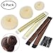 Hair Bun Maker Tingtio Hair Donut Bun Shaper Maker Tool Set with 3 Pcs Donut Bun Maker,2 Pcs Magic French Twist Hairstyle Clip and 1 Bag Hair Pin for DIY Hair Styling Hairstyle for Women Girls Blonde