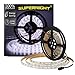 SUPERNIGHT LED Light Strip, 16.4ft/5M SMD 5050 60Leds/M Cool White Waterproof Led Flexible Flash 300 LEDs Rope Lights