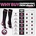 Alvada Compression Socks for Men & Women with Foot Massager Pad 1 Pair Black Pink S