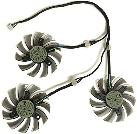 Tebuyus 3Pcs/lot T128010SU Replacement Video Card Cooling Fan For N6700C 6800C 7600C 7700C N960 970 980 GTX770 GTX760 Graphics Card Fan 12V 0.35A 4 Pin 75mm