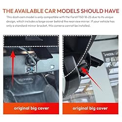 FUVYMYT Front 4K Dash Cam for Ford F150 2018-2023