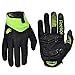 FIRELION Cycling Gloves Bike Bicycle Gloves - Breathable Gel Pad Shock-Absorbing Anti-Slip - MTB DH Road Touch Recognition Full Finger Gloves for Men/Women