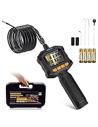 ERAY   Cámara de inspección flexible de borescopio, endoscopio industrial manual de 3.8 in con pantalla LCD de 2,3 pulgadas, caja de herramientas y 4 pilas AA