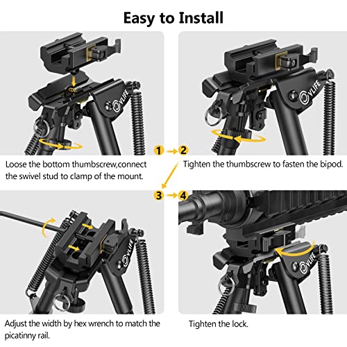 thumbnail image 2 of Picatinny Bipod With Barrel Clamp Adapter & Picatinny Swivel Co 2 of 9