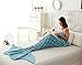 Coroler Mermaid Tail Queen Blanket with Scale Patterns, 70.8-Inch-by-31.5-Inch - Blue