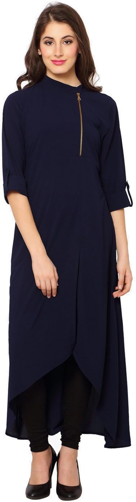 Buy Black Pearl Long Trail Cut Kurta For Girls Kurti For Women Navy Blue At Amazon In Buy Black Pearl Long Trail Cut Kurta For Girls Kurti For Women Navy Blue At Amazon In